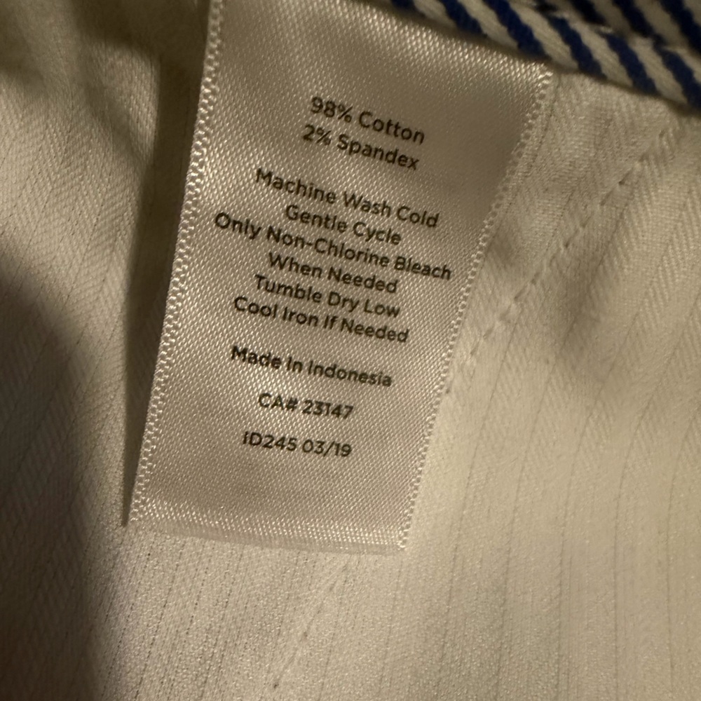 Talbots Blue and White Striped Wide Leg Nautical Crop Pants 16P NWT - Picture 11 of 11
